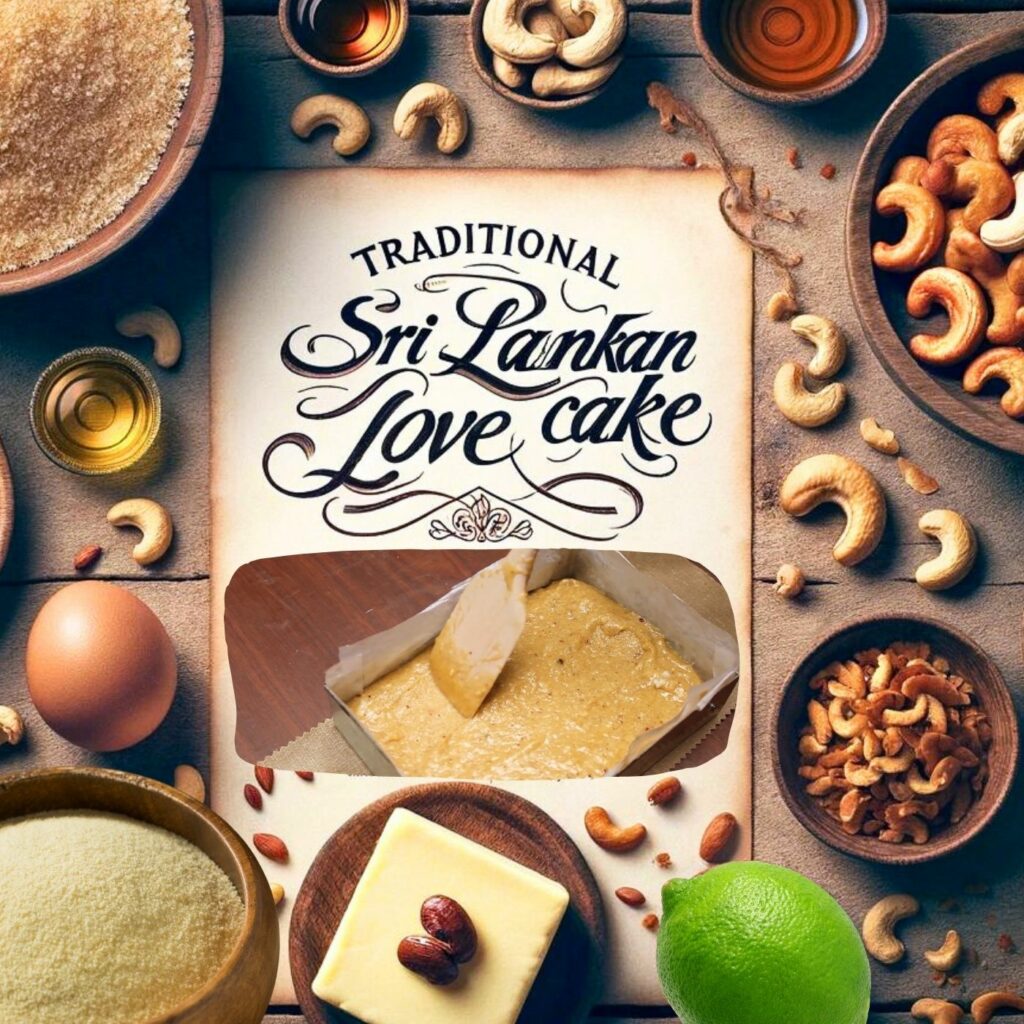 ingredients for Sri Lankan love cake