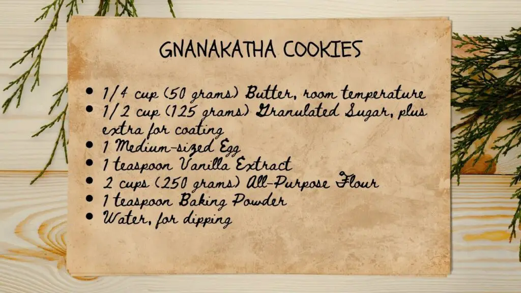 Gnanakatha Cookies Recipe Ingredients