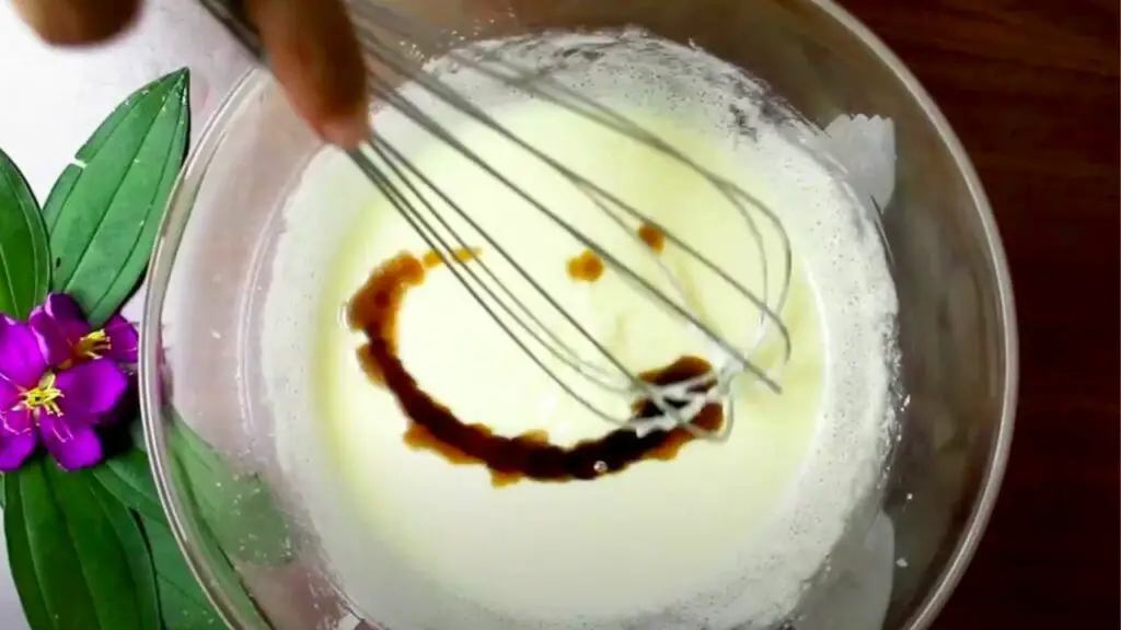 mixing the wet ingredients using a whisk