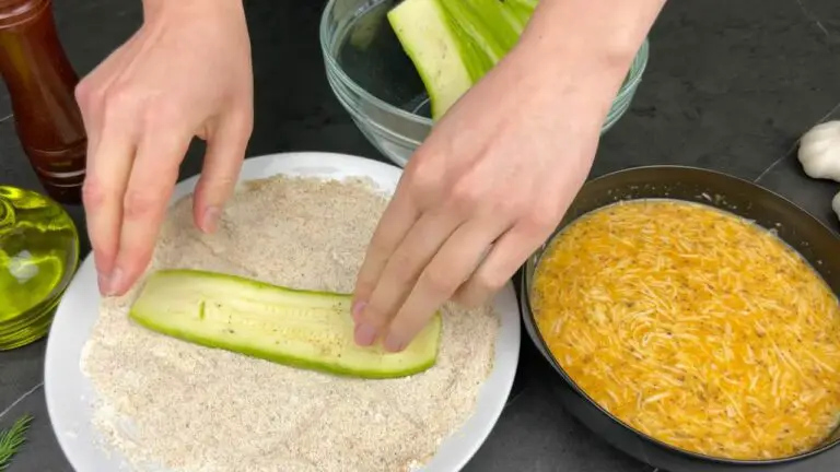 Coating Zucchini Slices