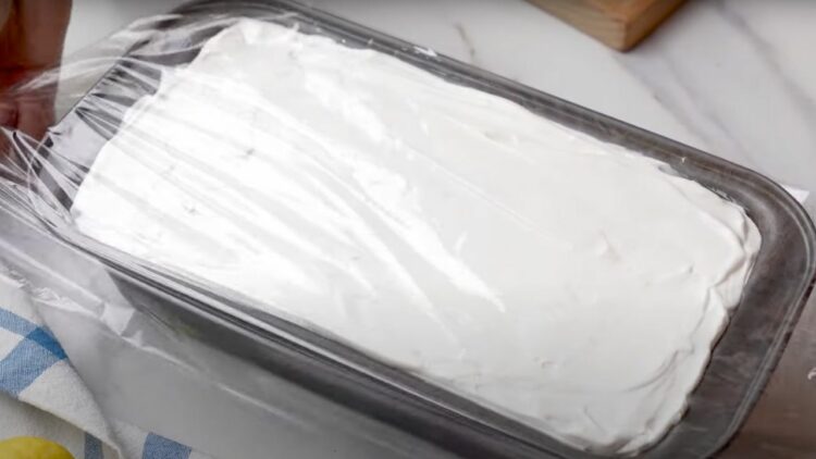 Freezing and Setting–Lemon Ice Cream