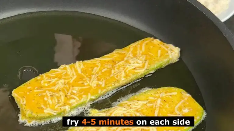Frying the Zucchini Slices