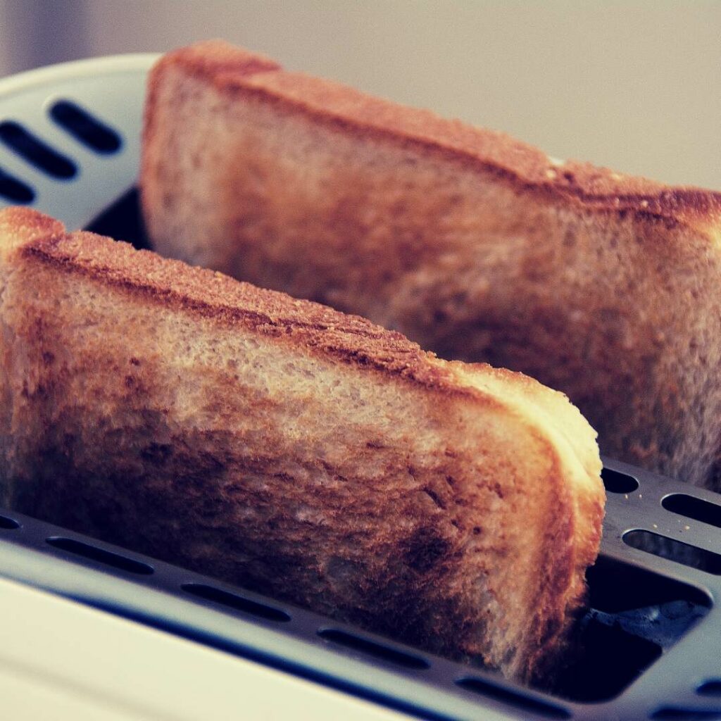 toasting moldy bread