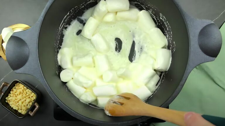 melting the marshmallows