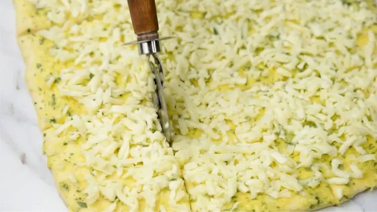 Cut and stack dough squares
