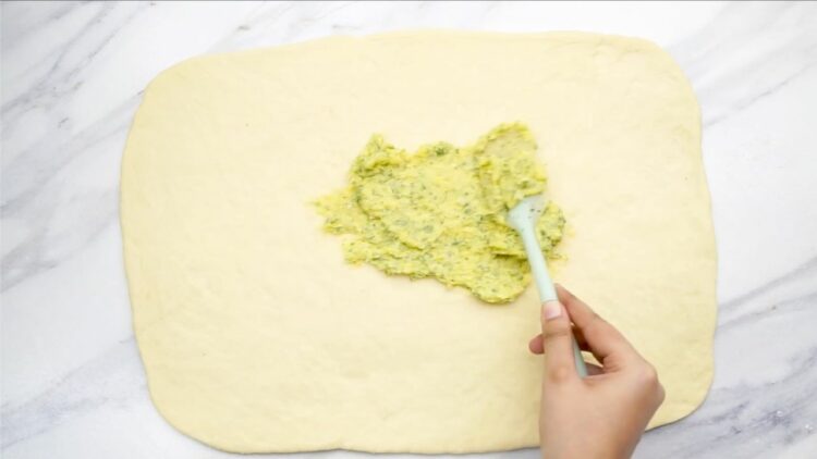 Spread garlic butter