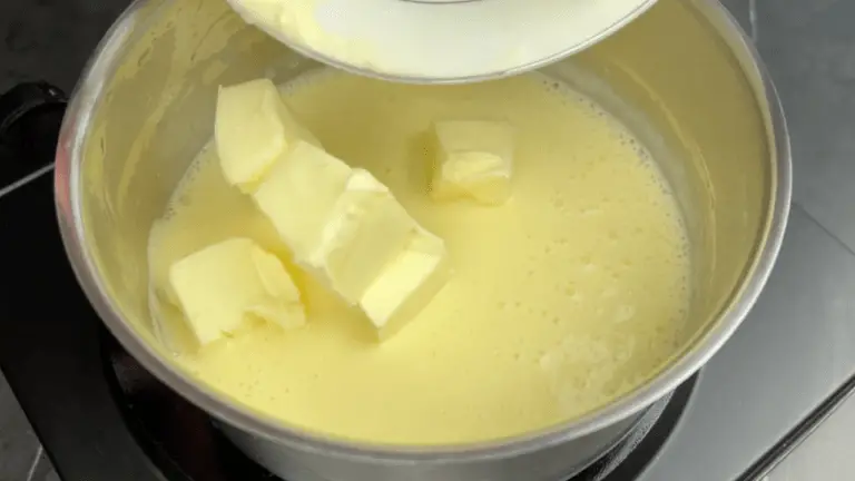 adding the butter into the mixture