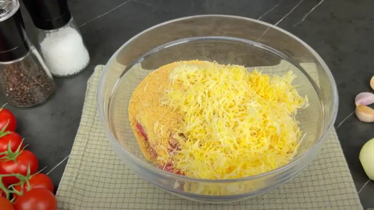 mixing the ingredients in a bowl