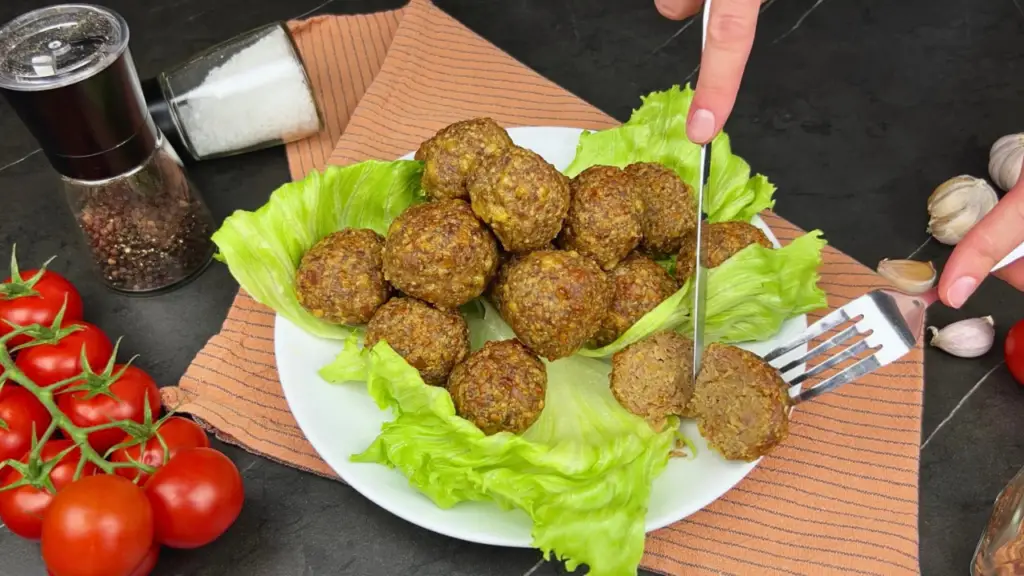 low-carb protein balls in a white plate