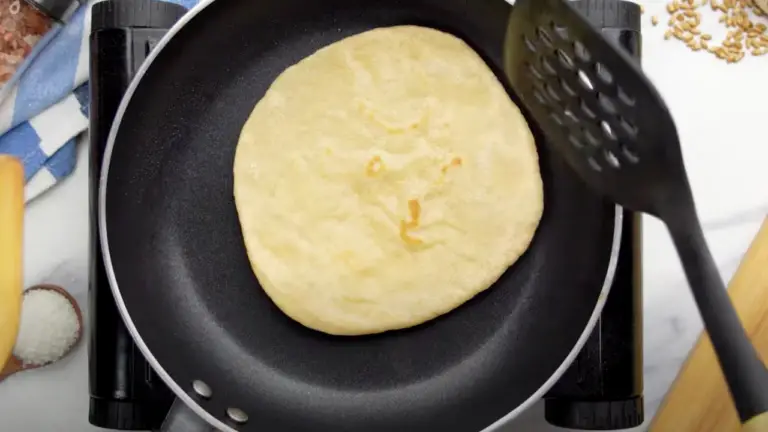 fry the pita bread in a skillet