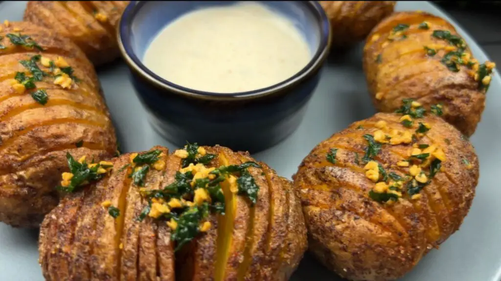 hasselback potatoes made in an air fryer