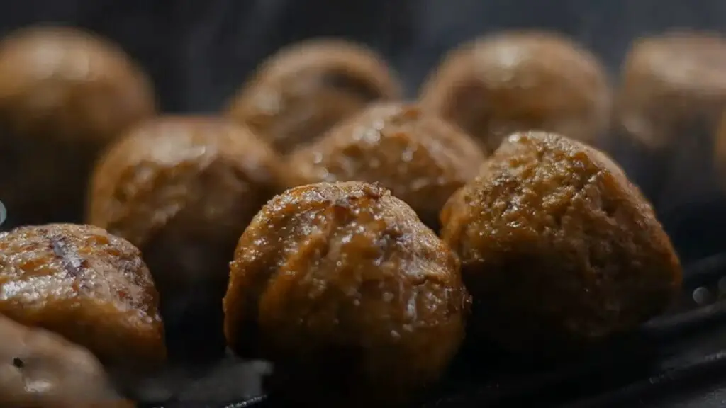 juicy meatballs after baking