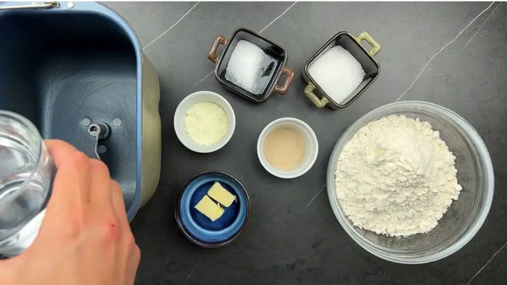 ingredients for fluffy white bread machine recipe