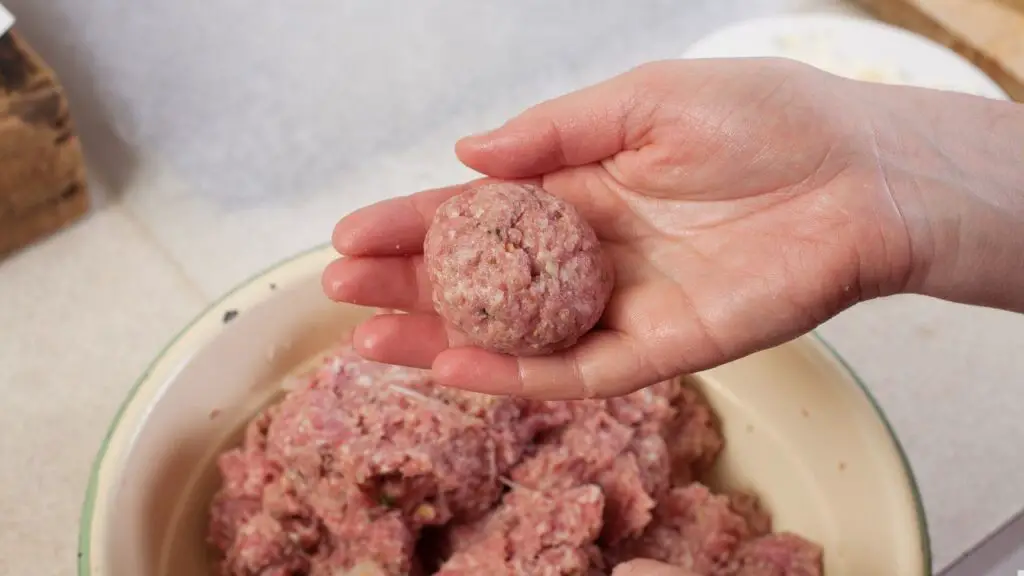 making meatballs