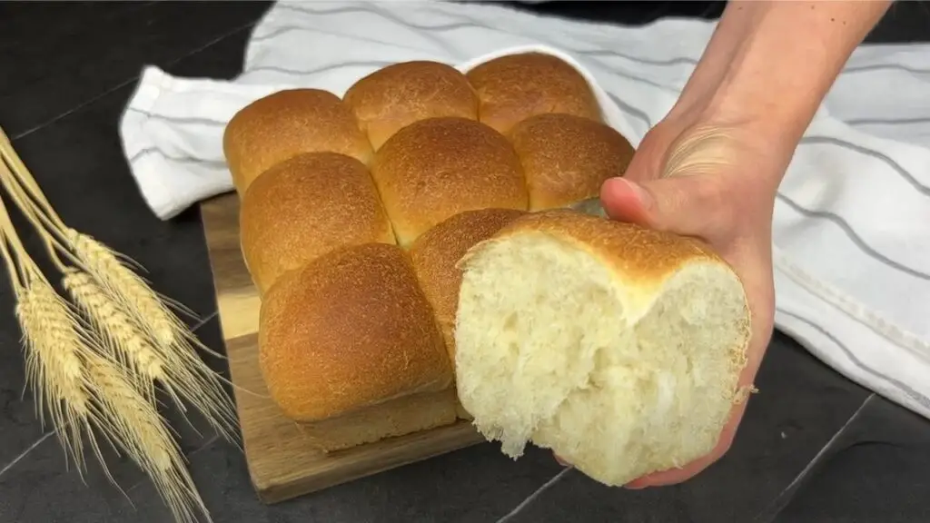 showing buttery soft dinner rolls