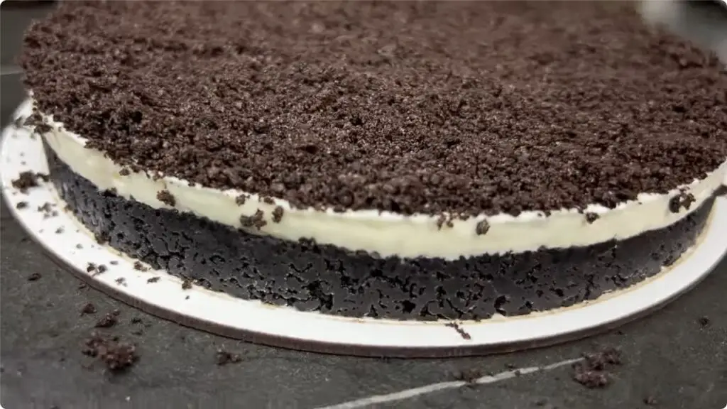 showing how chocolatey and oreo rich this dessert is