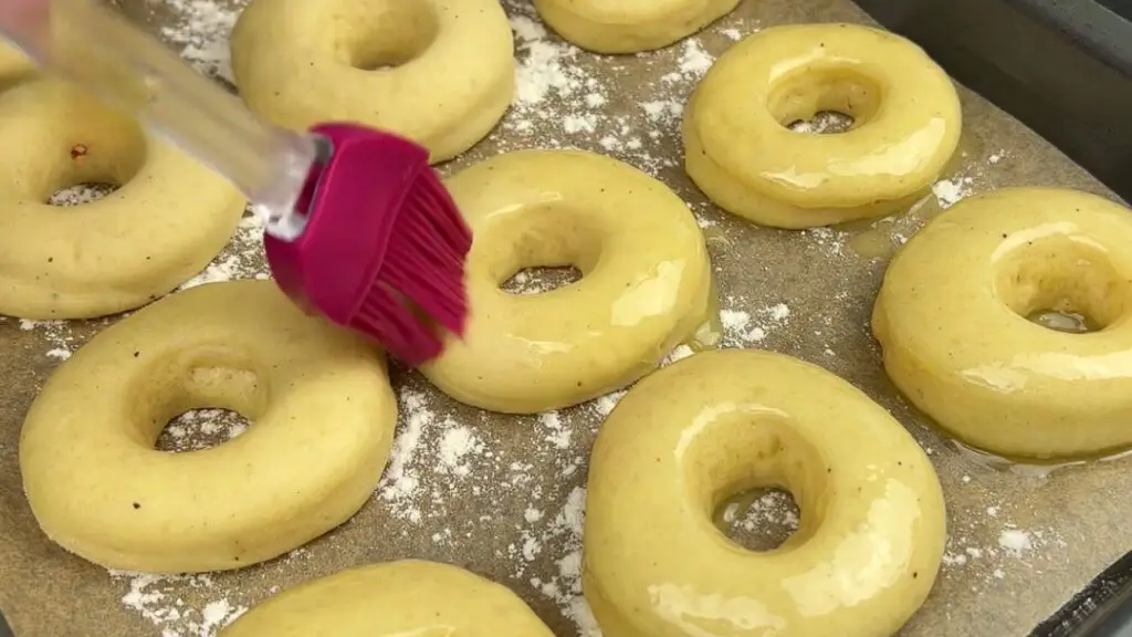 brushing with melted butter