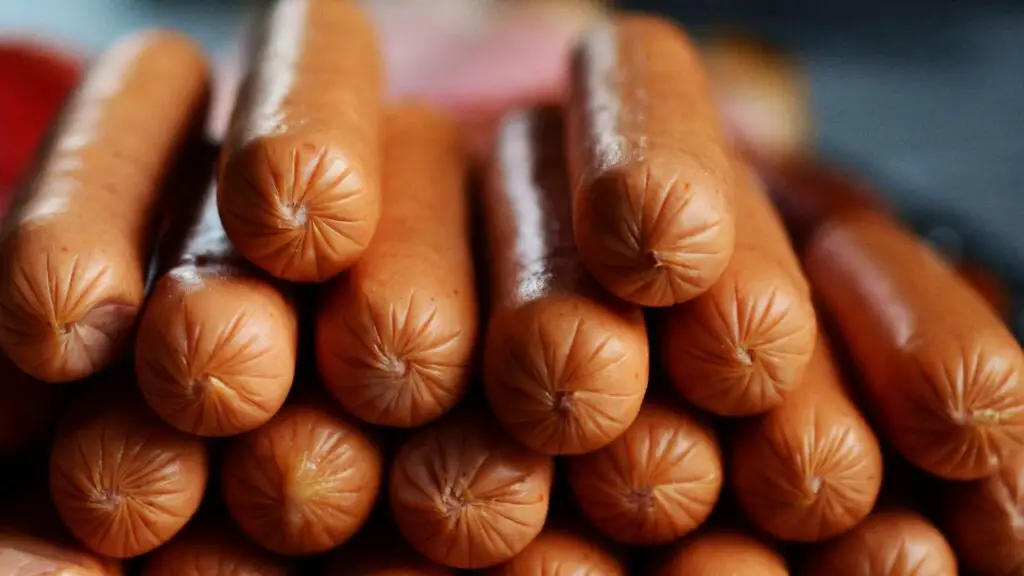 variety of hot dog sausages