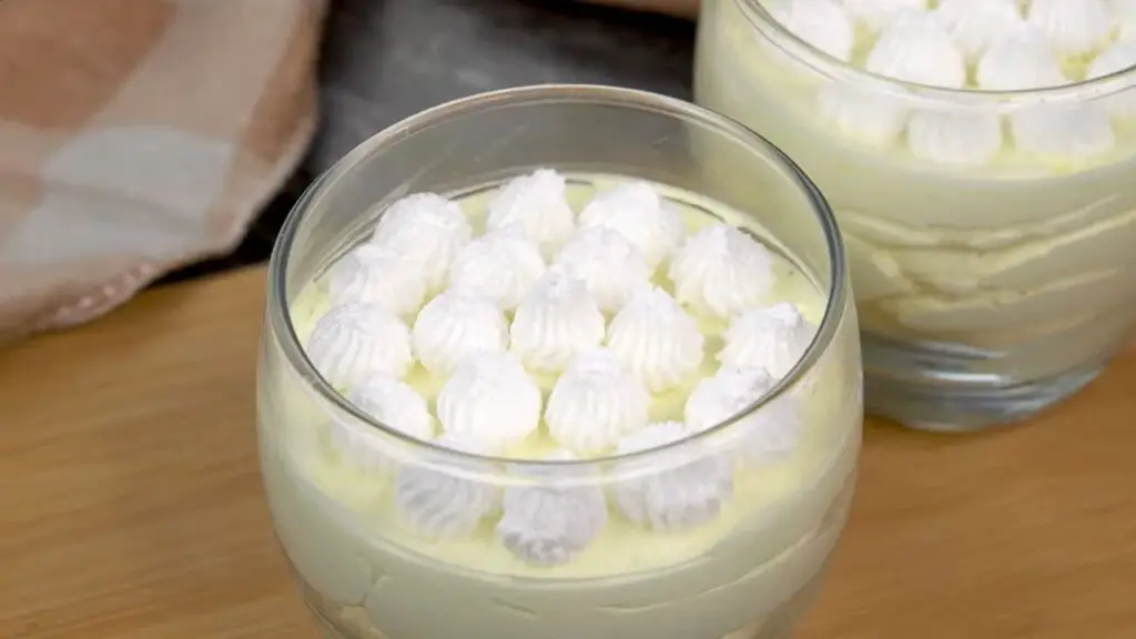 cup of lemon mousse