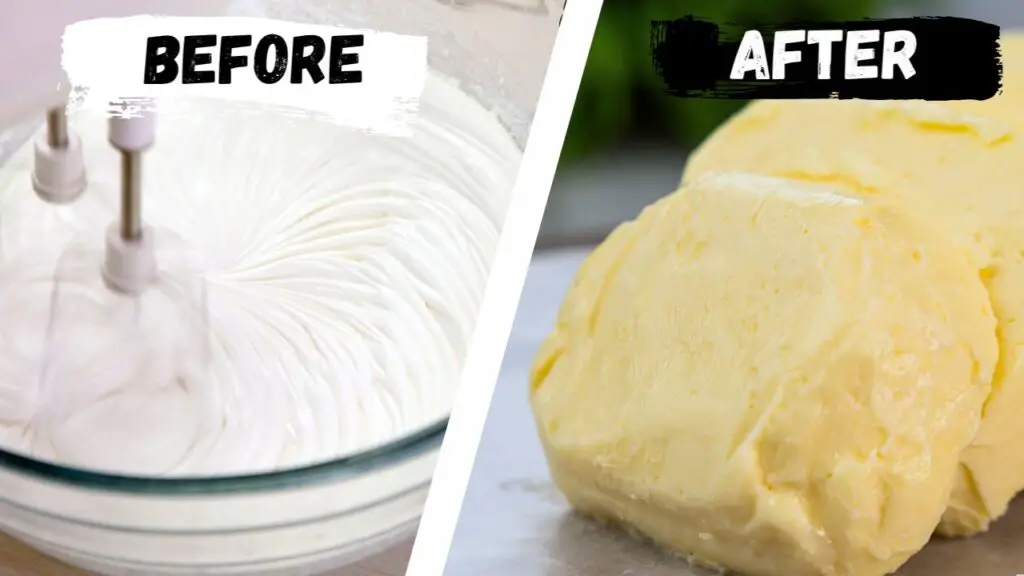 how to make butter from whipping cream