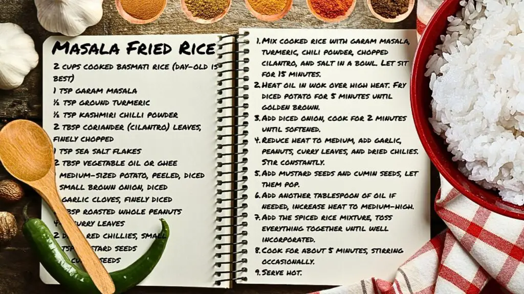 Indian Masala Fried Rice ingredients