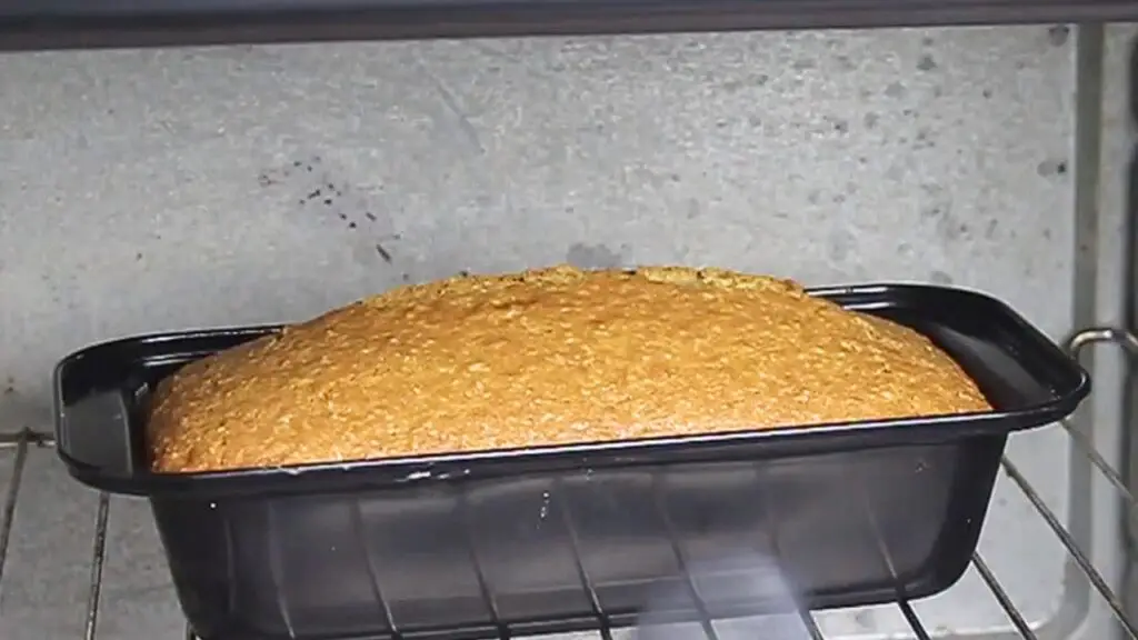 baking of coconut loaf cake