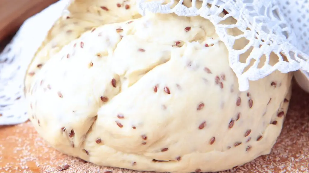 bread dough with seeds