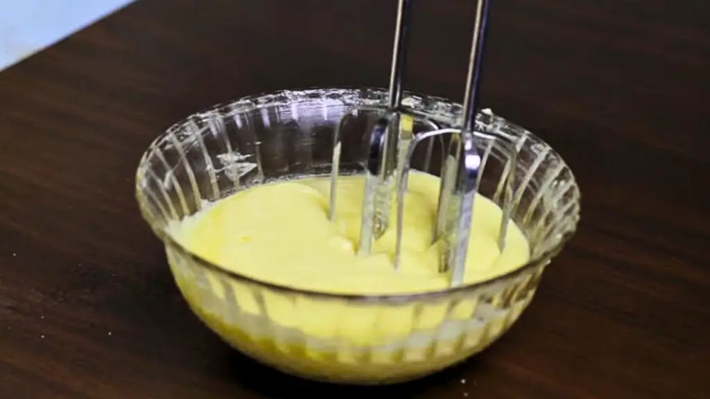 preparing the batter