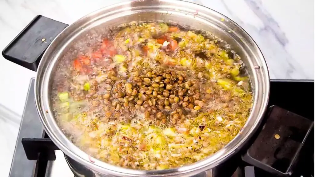 adding of lentils