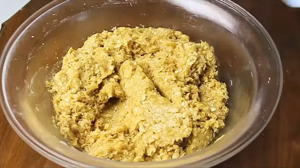 coconut oat cookies dough