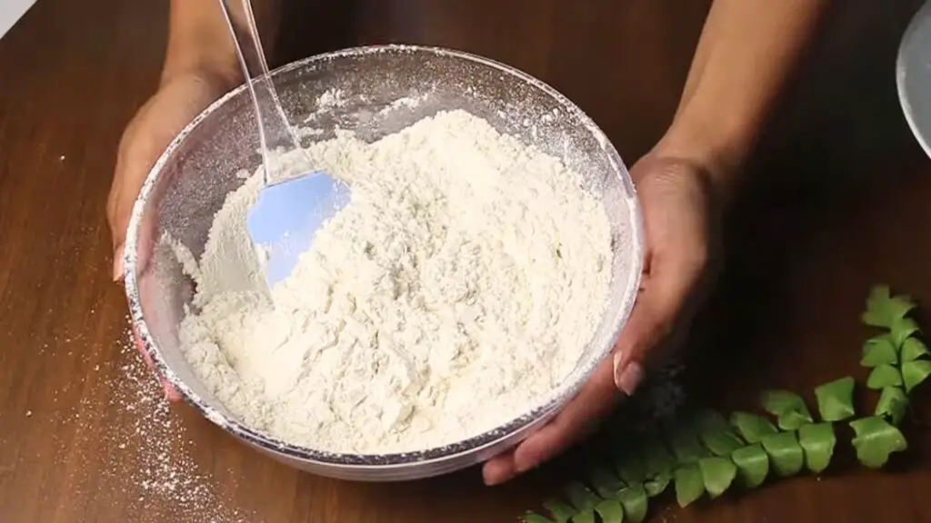 combining of dry ingredients