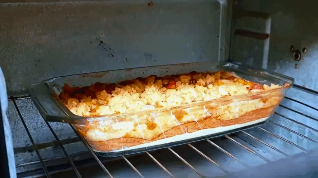 baking the moist apple and cinnamon cake