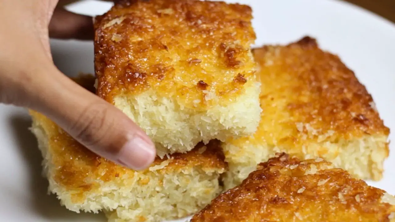 coconut cake with desiccated coconut