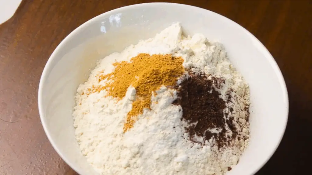 preparing the ingredients for banana coconut cake