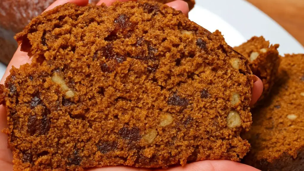 slice of date and nut cake