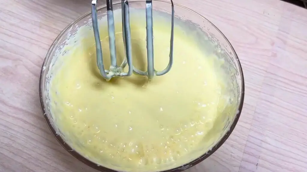making of Homemade coffee cake batter