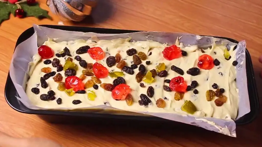 transferring the batter into pan