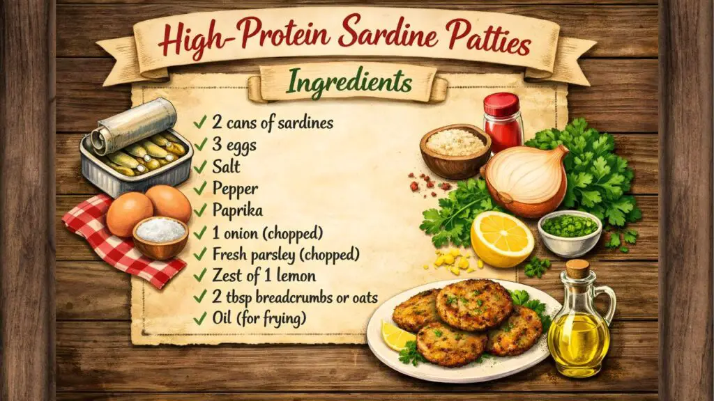 High-protein sardine fish cakes ingredients 