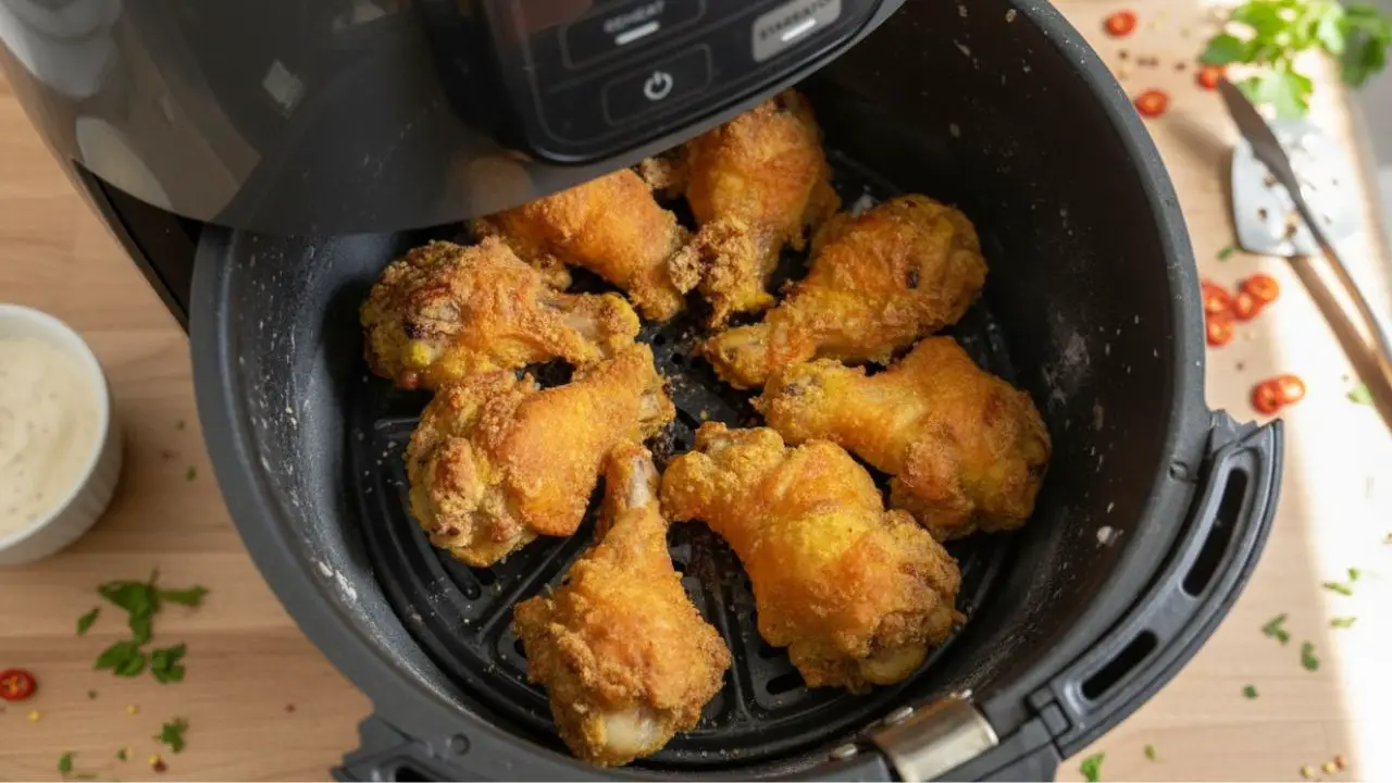 crispy air fryer chicken wings cornstarch
