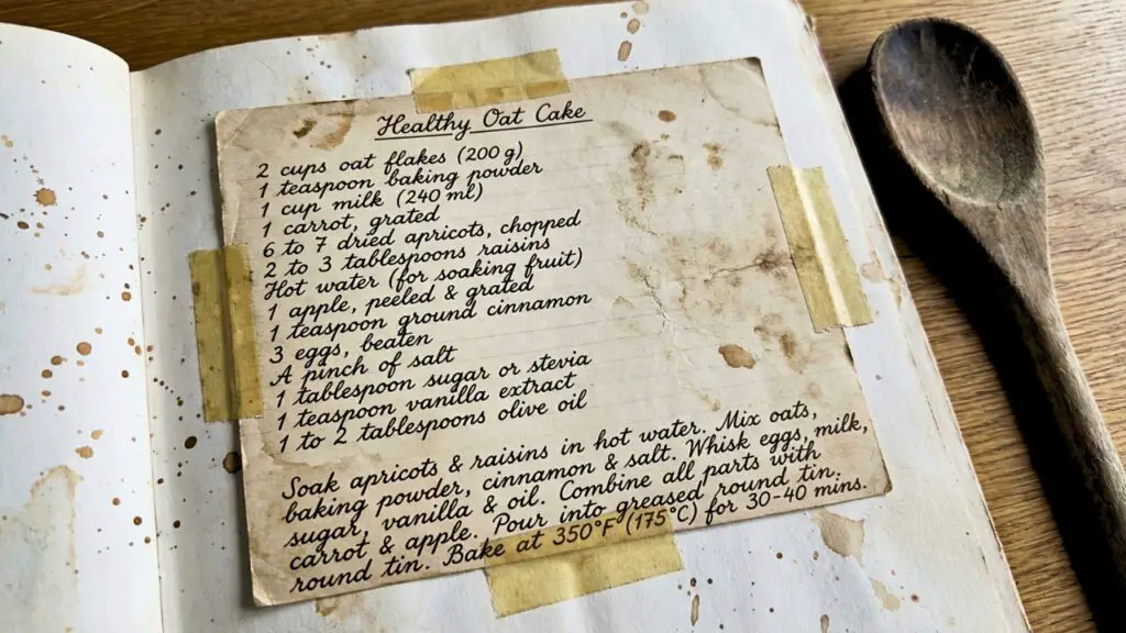 healthy simple oatmeal apple and carrot cake ingredients