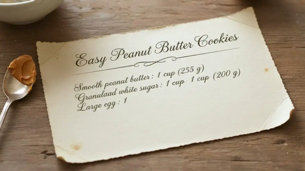 peanut butter cookies ingredients