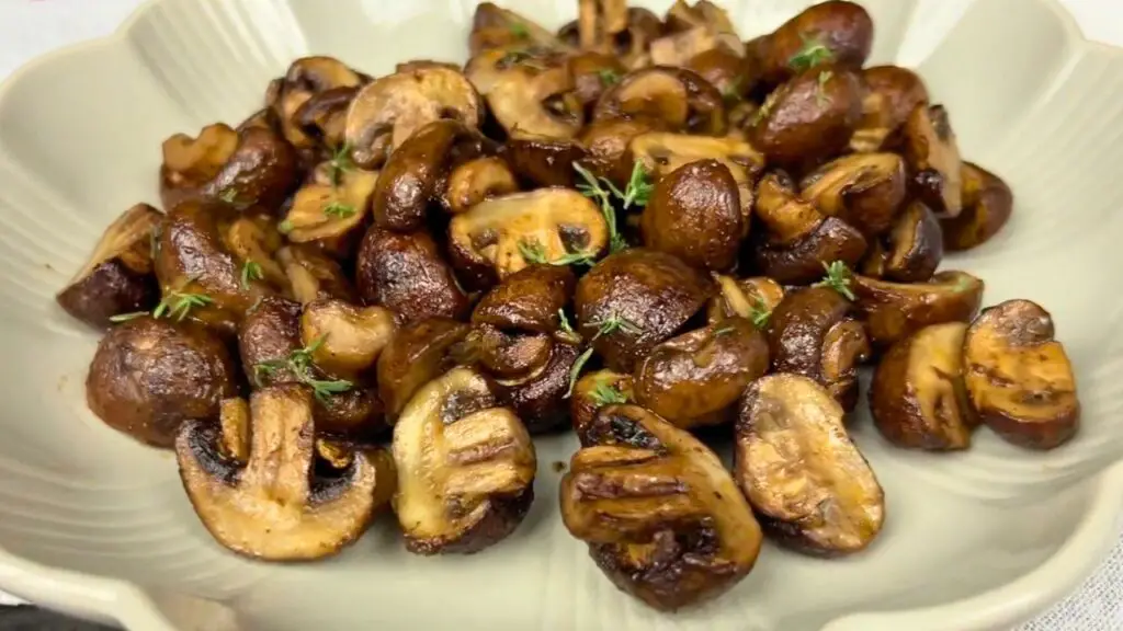 Naturally roasted air fryer mushrooms recipe