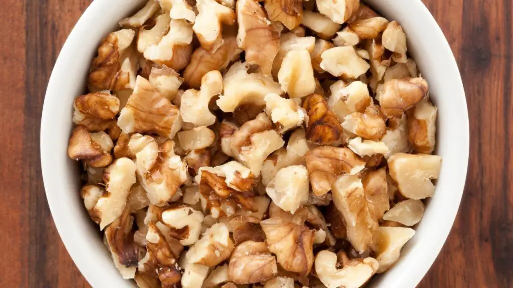 Using chopped walnuts if cashews is not available for this date cake recipe