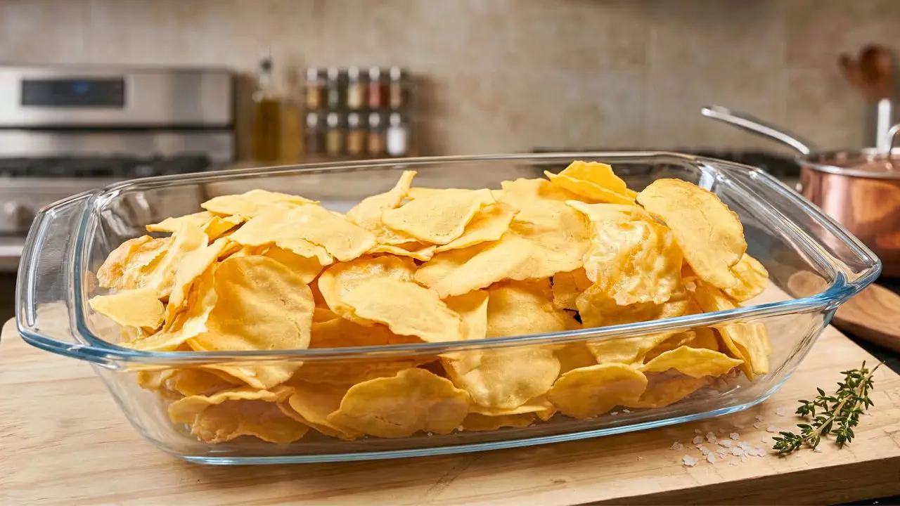 baked chickpea chips