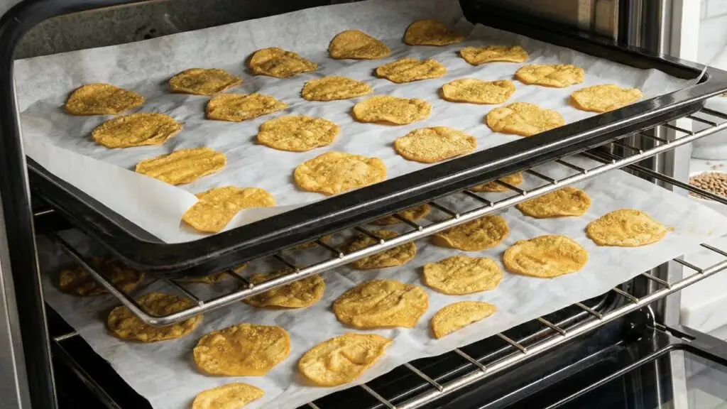 making these chickpea chips