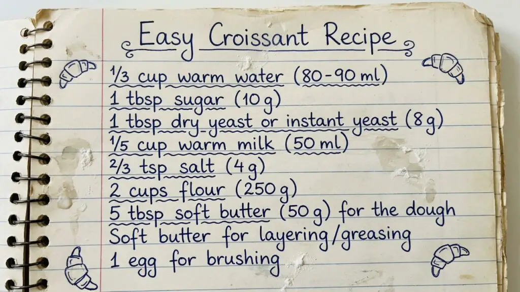 simple croissant recipe ingredients
