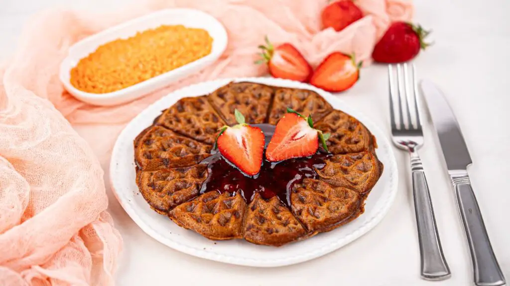 These lentil waffles come out crisp on the outside