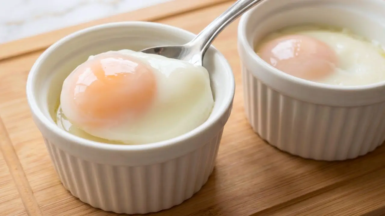 air fryer poached eggs ramekin