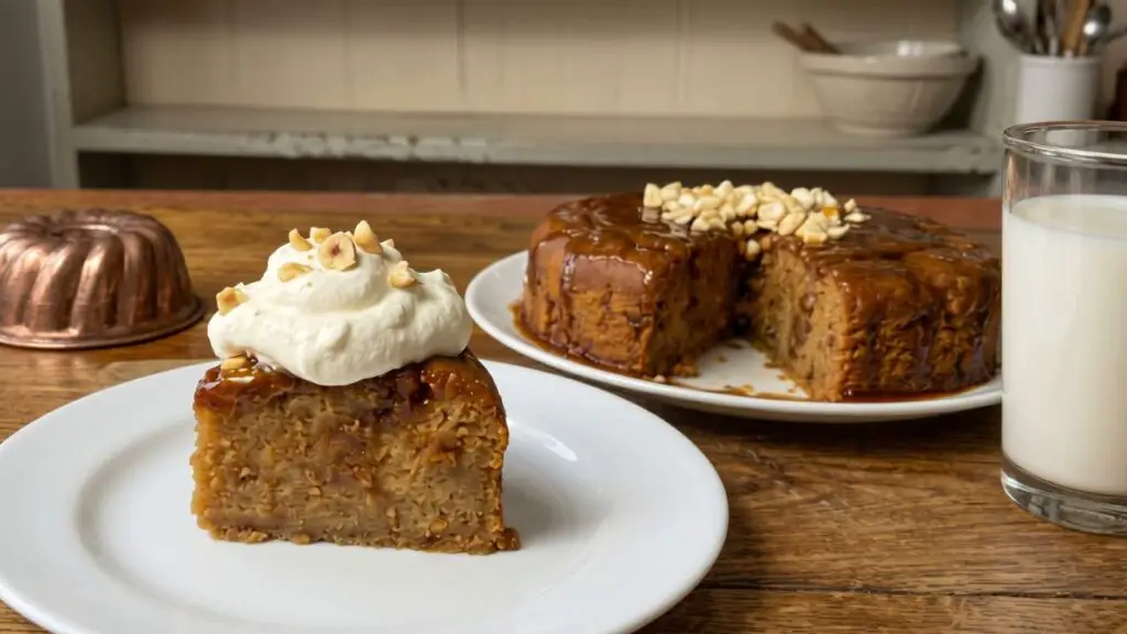 sticky date cake with whipped cream