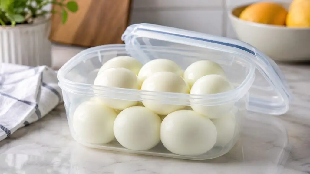 storing boiled eggs